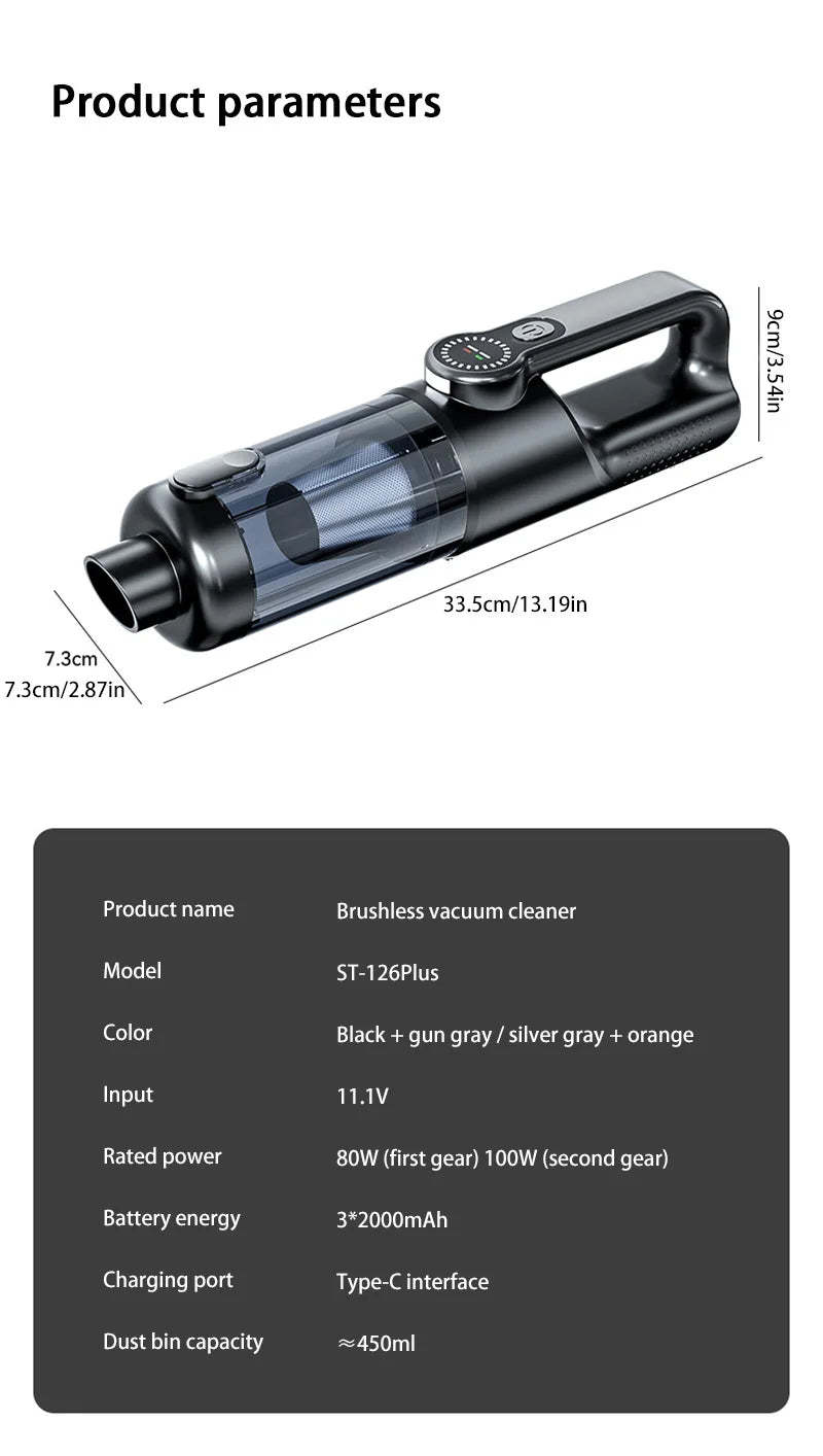 Portable Handheld Car Vacuum Cleaner