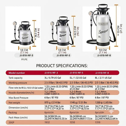 VentureFlow Portable Pressurized Shower System