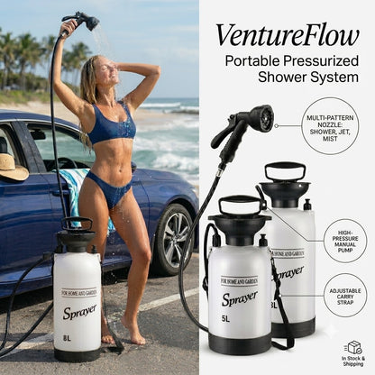 VentureFlow Portable Pressurized Shower System