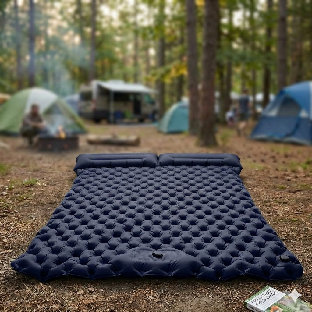 CloudRest Double Inflatable Mattress With Built-In Pump