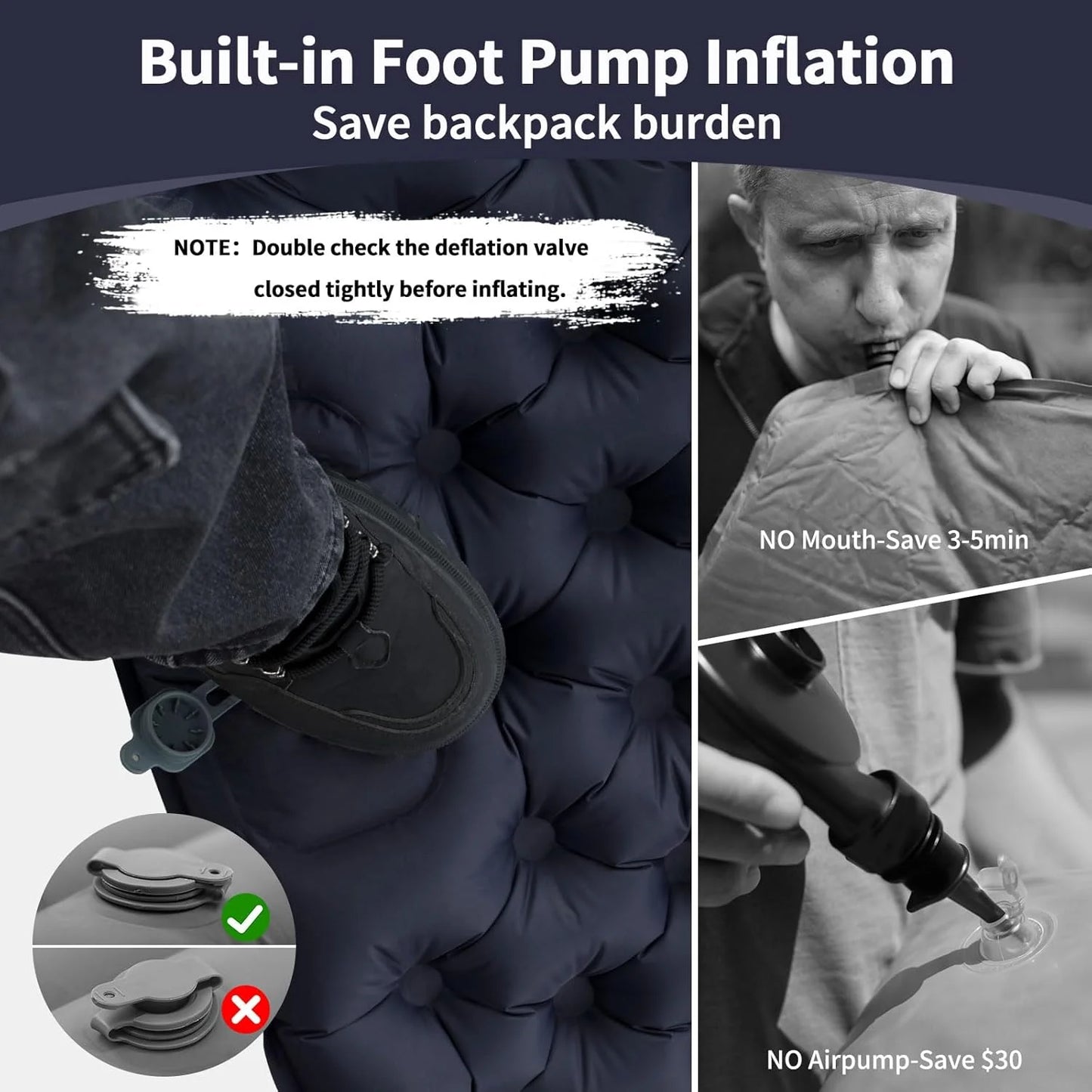 CloudRest Double Mat With Built-In Pump