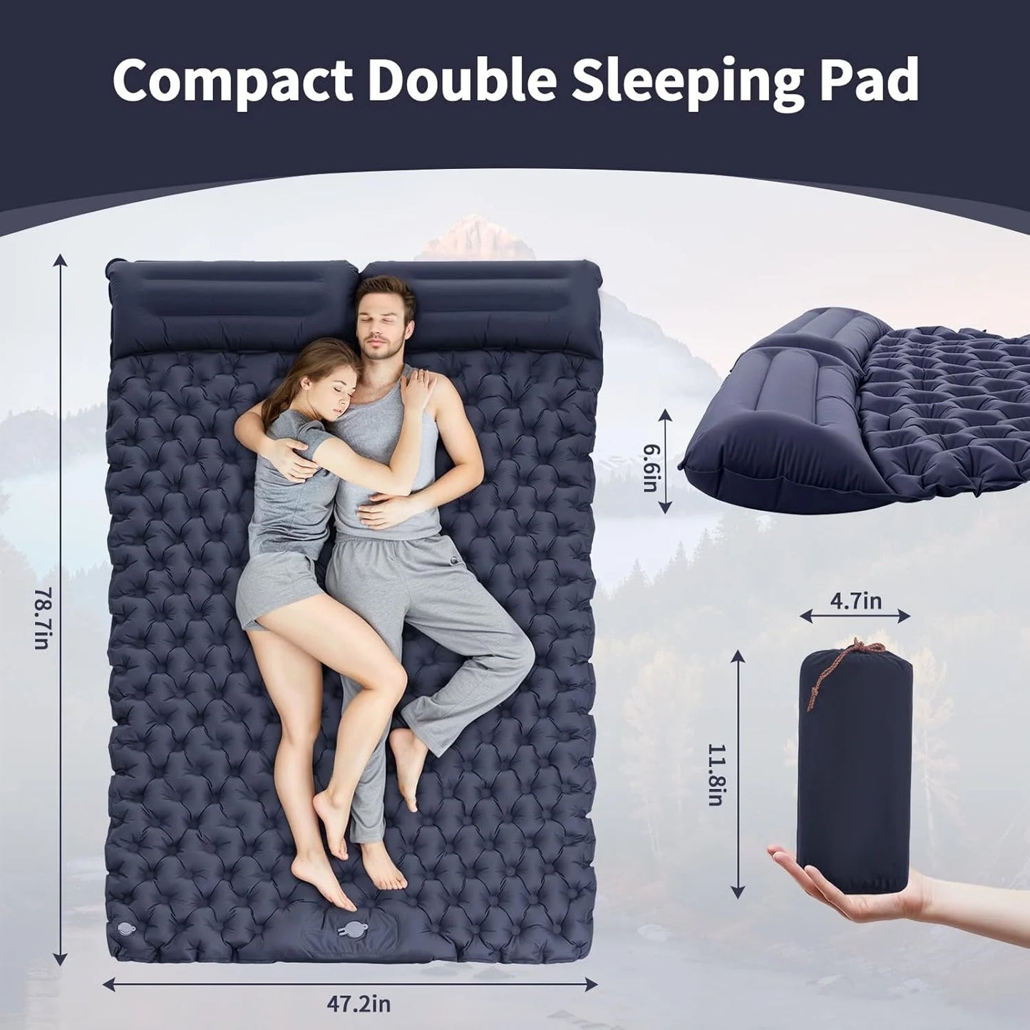 CloudRest Double Mat With Built-In Pump