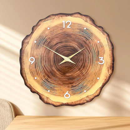 Wooden Ring Veneer Wall Clock