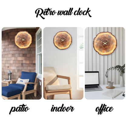 Wooden Ring Veneer Wall Clock