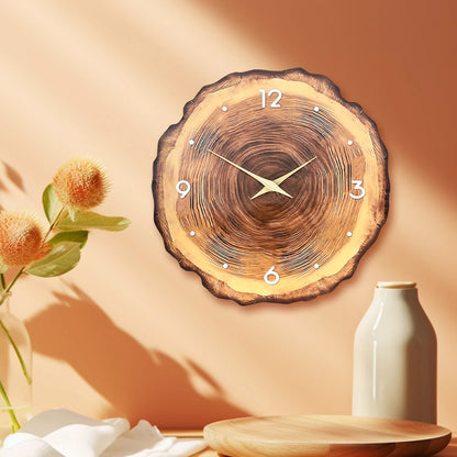 Wooden Ring Veneer Wall Clock