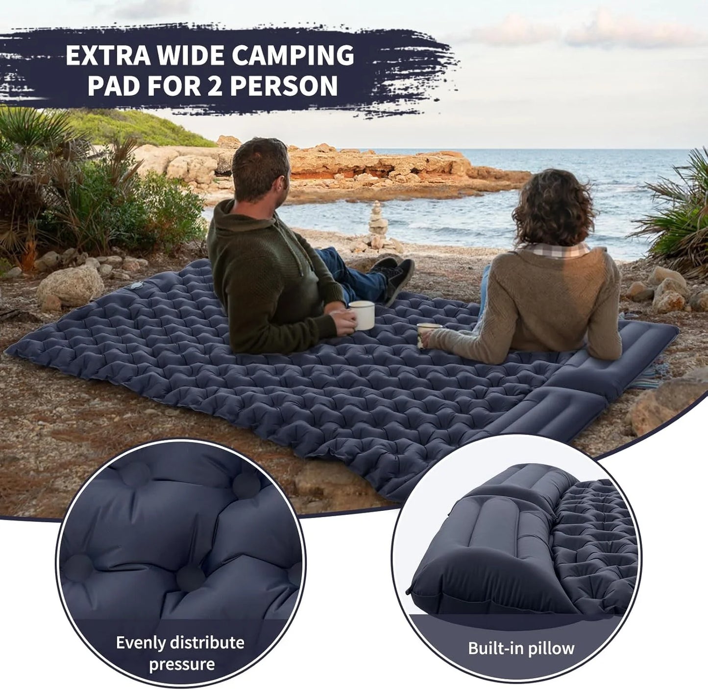 CloudRest Double Mat With Built-In Pump