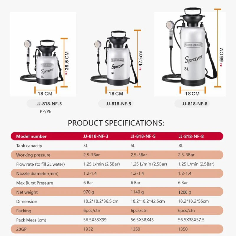 Multi-Purpose Outdoor Portable Shower