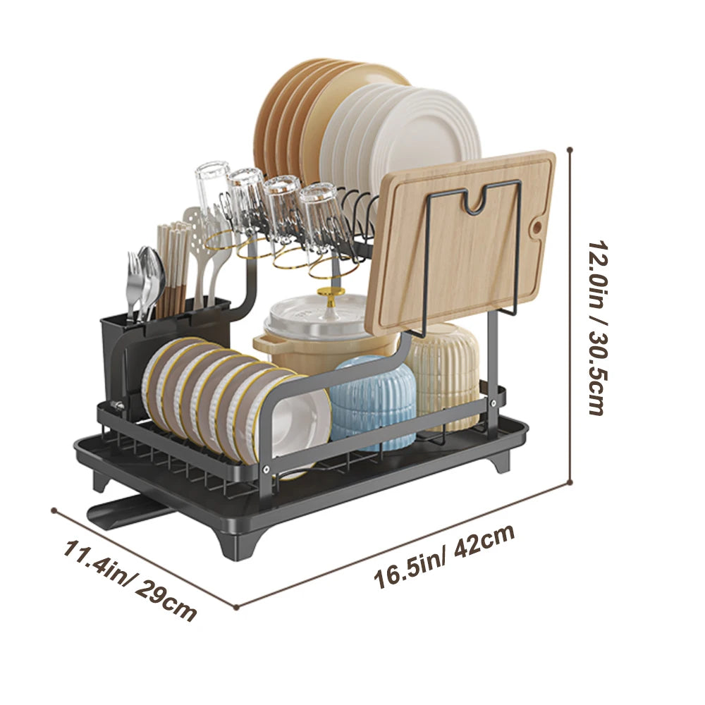 2 Tier Dish Drying Rack
